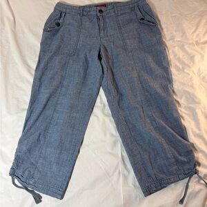 Merona Light Chambray Crop Pants - Blue Size 10